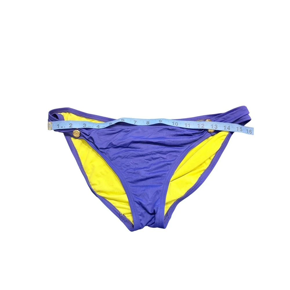 Juicy Couture Miss Divine Purple Bikini‎ with gold buttons. size Large. GUC